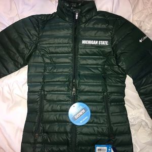 Columbia Michigan State University Down Jacket
